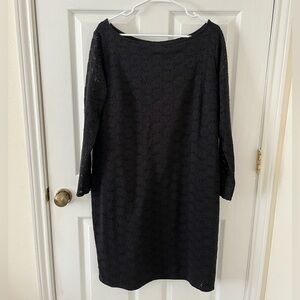 Isabel Maternity Black Lace Long Sleeve Dress